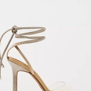 Zara Beige Strappy Heels